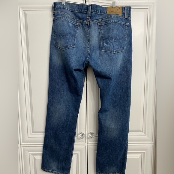 EUC MEN’S GUESS DISTRESSED MEDIUM JEANS DESMOND RELAXED FIT 36x32 - Picture 4 of 14